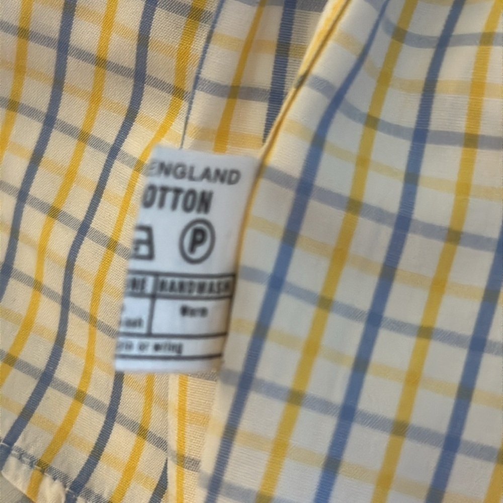 Ben Silver Mens Traditional Check Yellow/Blue Button Down Shirt Sz 16-34 Classic - Picture 13 of 13